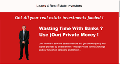 Desktop Screenshot of loans4realestateinvestors.com