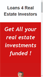 Mobile Screenshot of loans4realestateinvestors.com